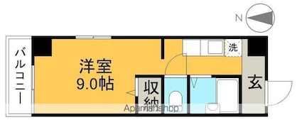 マーガレットパレス[1R/21.28m2]の間取図