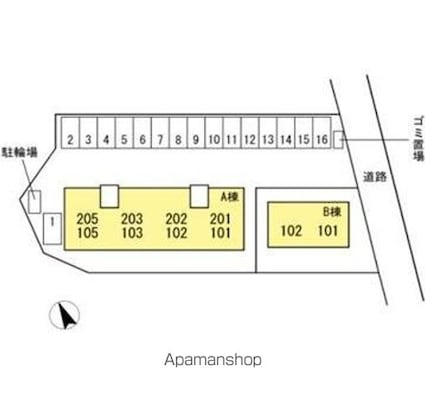パストラルみまやＡ・Ｂ[2DK/50.12m2]の配置図