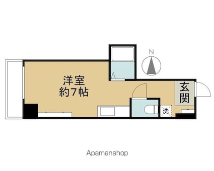 アソルティ東二番丁レジデンス[1R/17.22m2]の間取図