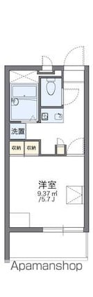 レオパレス竹尾[1K/20.28m2]の間取図