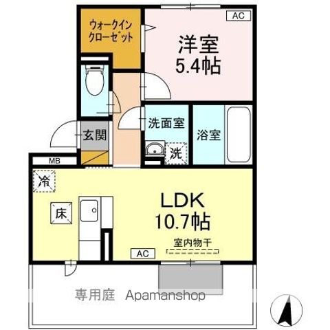 PARK HILLS MIYAKO A棟の間取り写真