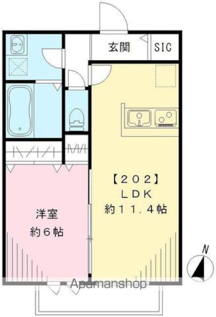 ラ　プリミエール[1LDK/41.52m2]の間取図