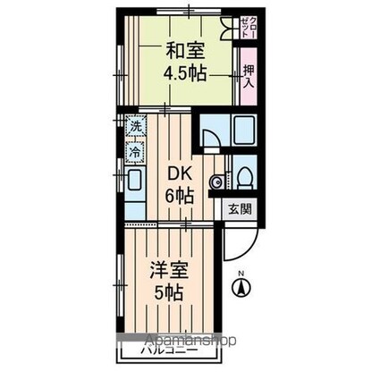 ナプコグリーン[2DK/31.2m2]の間取図