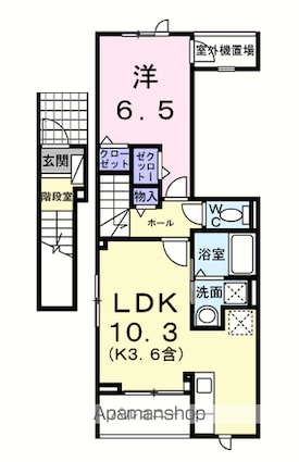 ブリアンテ[1LDK/43.9m2]の間取図