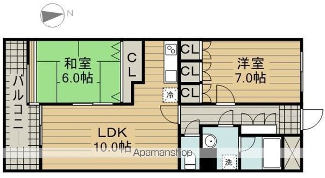 世田谷区給田のマンションの間取り