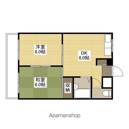 グレース庚午[2DK/41m2]の間取図