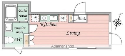 ブラン文京本駒込[1R/18.64m2]の間取図