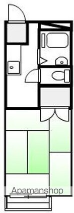 パナハイツ山三[1K/20.46m2]の間取図