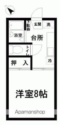 フリーダムヒル[1K/26.71m2]の間取図