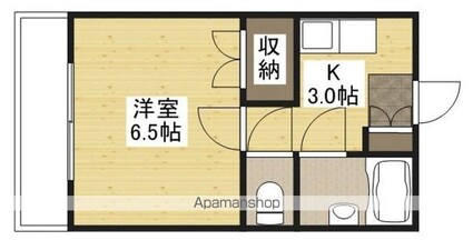 新庄リバービル[1K/19.6m2]の間取図