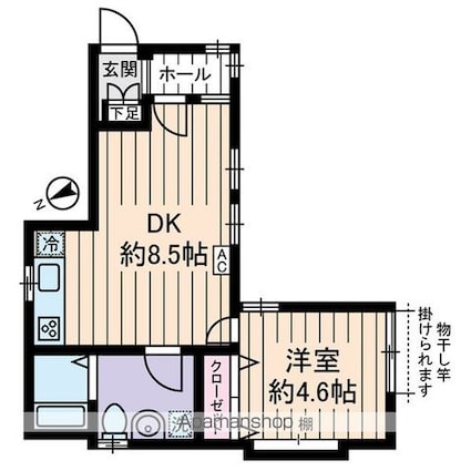 Ｒｕａ　目白[1DK/36.18m2]の間取図