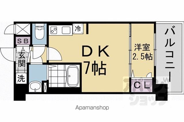 ソルテラス京都勧進橋PARK SIDEの間取り写真