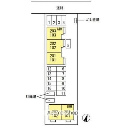 ルーラル　タウン[2LDK/61.14m2]の配置図