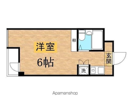 ベルエポック松木[1R/19.17m2]の間取図