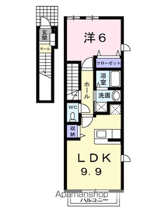 イースト・アヴェニュー[1LDK/42.37m2]の間取図