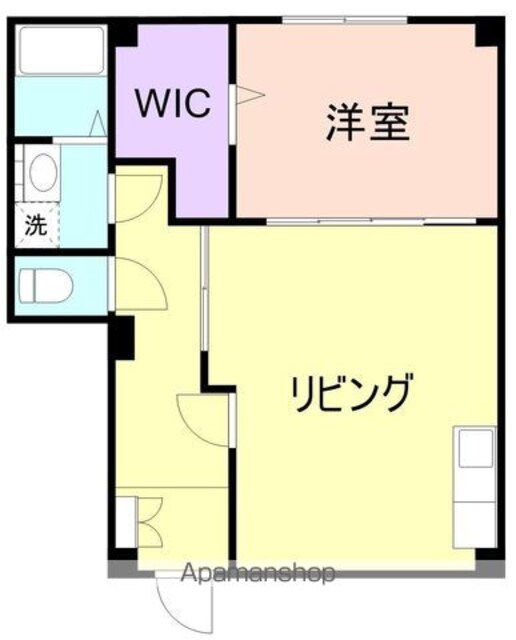 和歌山県和歌山市新中島[1LDK/56.87m2]の間取図