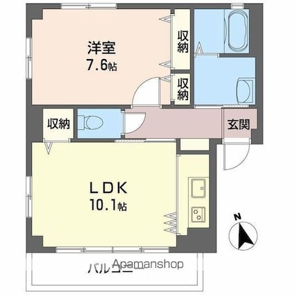 Ｆｏ．Ｌｏｈａｓ[1LDK/44.59m2]の間取図