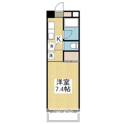 オクトワール松山土居田西館[1DK/22.68m2]の間取図