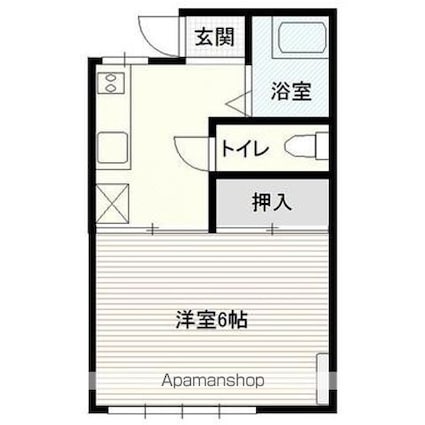 ＶＥＧＡ向山[1K/22.35m2]の間取図