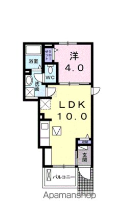 グレイス　ヌーヴォー　Ｅ[1LDK/32.44m2]の間取図