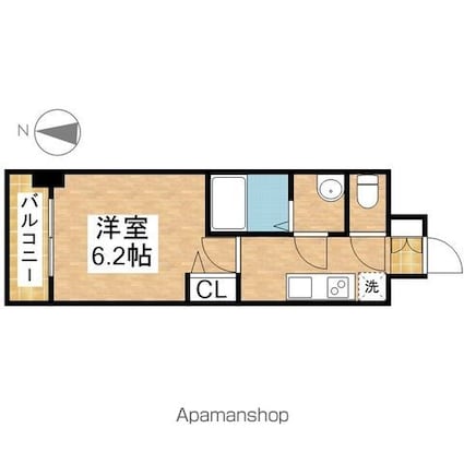 愛知県名古屋市千種区今池５丁目[1K/22.23m2]の間取図