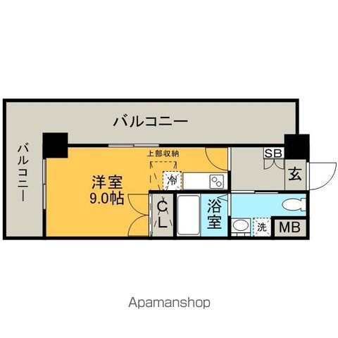 福岡市博多区千代のマンションの間取り