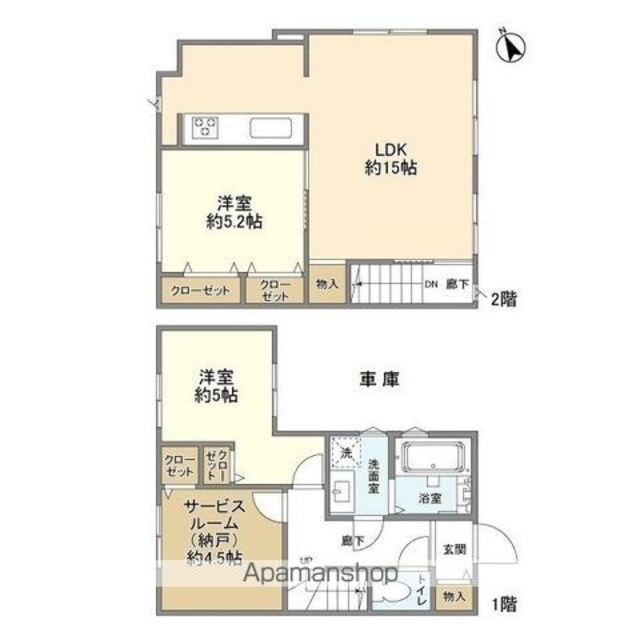 ＫｏｌｅｔＴｅｒｒａｃｅ下落合０３[2SLDK/70.01m2]の間取図