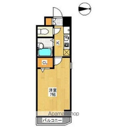 ラ・シャラ[1K/23.1m2]の間取図