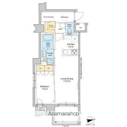 ＲＥＳＩＤＥＮＣＥ　ＫＯＥＮＪＩ[1LDK/44.61m2]の間取図