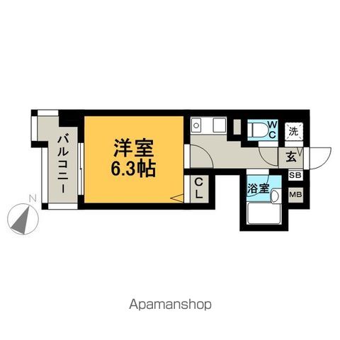 【福岡市東区馬出のマンションの間取り】