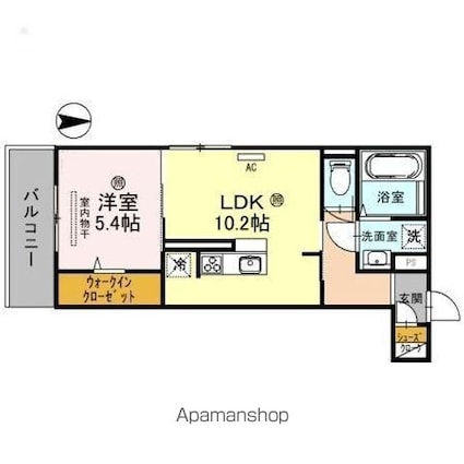 ＴｈｅＢｏｎｄｓ三井寺[1LDK/40.08m2]の間取図