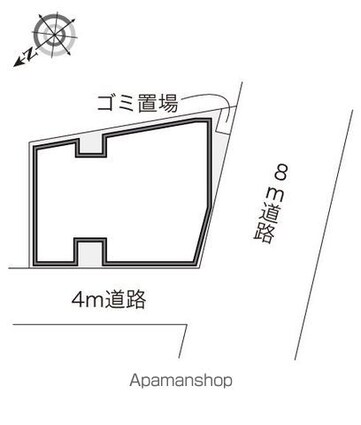 レオパレスミヨシ[1K/20.83m2]の配置図
