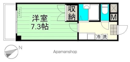 エスポワール[1K/20.16m2]の間取図