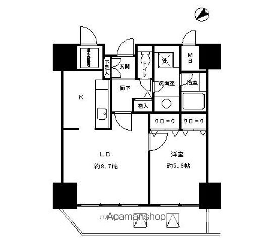 【目黒区下目黒のマンションの間取り】