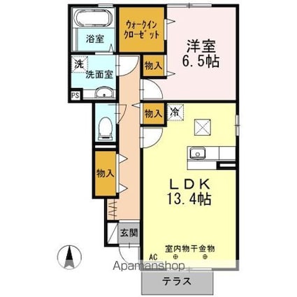 ウェルカムコート　Ｙ＆Ｒ　Ａ[1LDK/56.15m2]の間取図