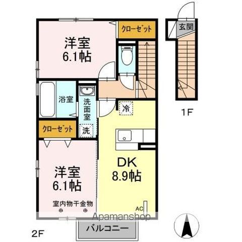 レゾンデイト Aの間取り写真