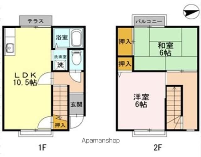 和歌山県和歌山市関戸５丁目[2LDK/58.08m2]の間取図