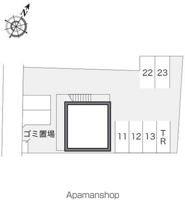 レオパレスＲｕｈｅ[1K/20.37m2]の配置図
