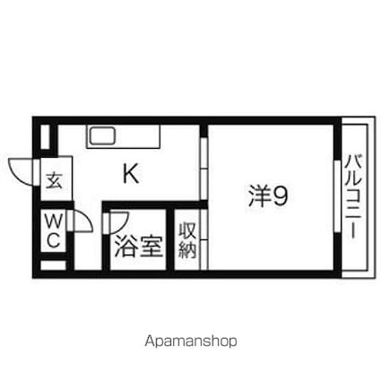 シティハイツ名城　ＩＩ[1K/29m2]の間取図