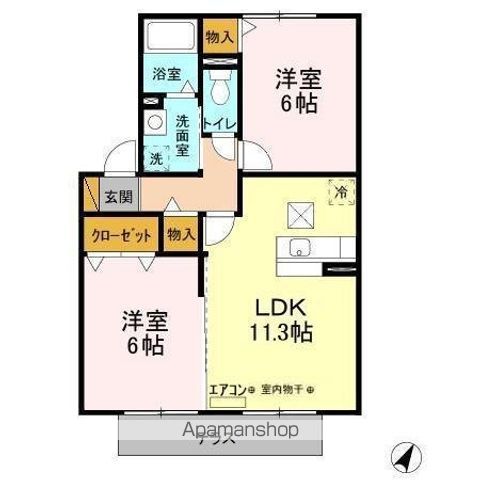 ソレアードの間取り写真