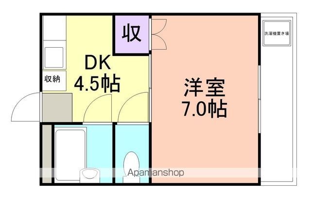 和歌山県和歌山市木広町５丁目[1DK/25.65m2]の間取図
