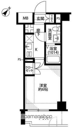 プレール・ドゥーク練馬高野台[1K/21.57m2]の間取図