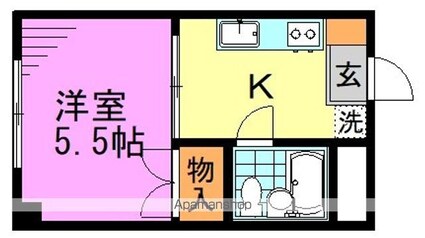 東京都杉並区高円寺南４丁目[1K/19.04m2]の間取図