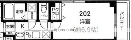 レガロ本所吾妻橋[1K/21.51m2]の間取図