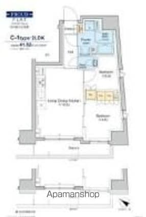 プラウドフラット日本橋大伝馬町[2LDK/41.82m2]の間取図