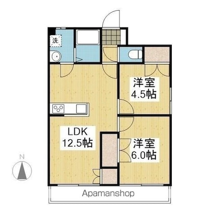 西岡プラザ[2LDK/51.03m2]の間取図