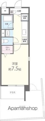 ヴィレイア１０１[1K/24.94m2]の間取図