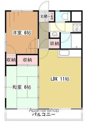 フォレストⅣ[2LDK/51.03m2]の間取図