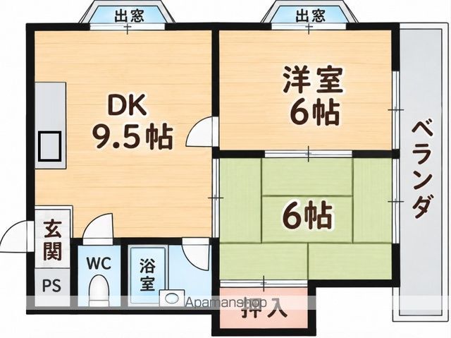 私部金森マンションの間取り写真