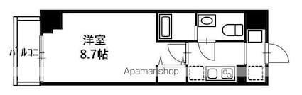 ＬＩＶＣＩＴＹ亀戸[1K/25.78m2]の間取図